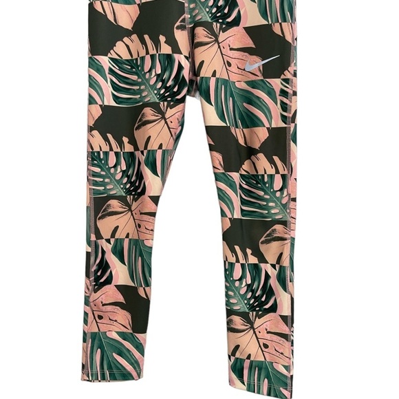 Nike Dri-Fit Fast Crop Running Tight Fit Botanical Legging Women's Size … - Picture 3 of 10